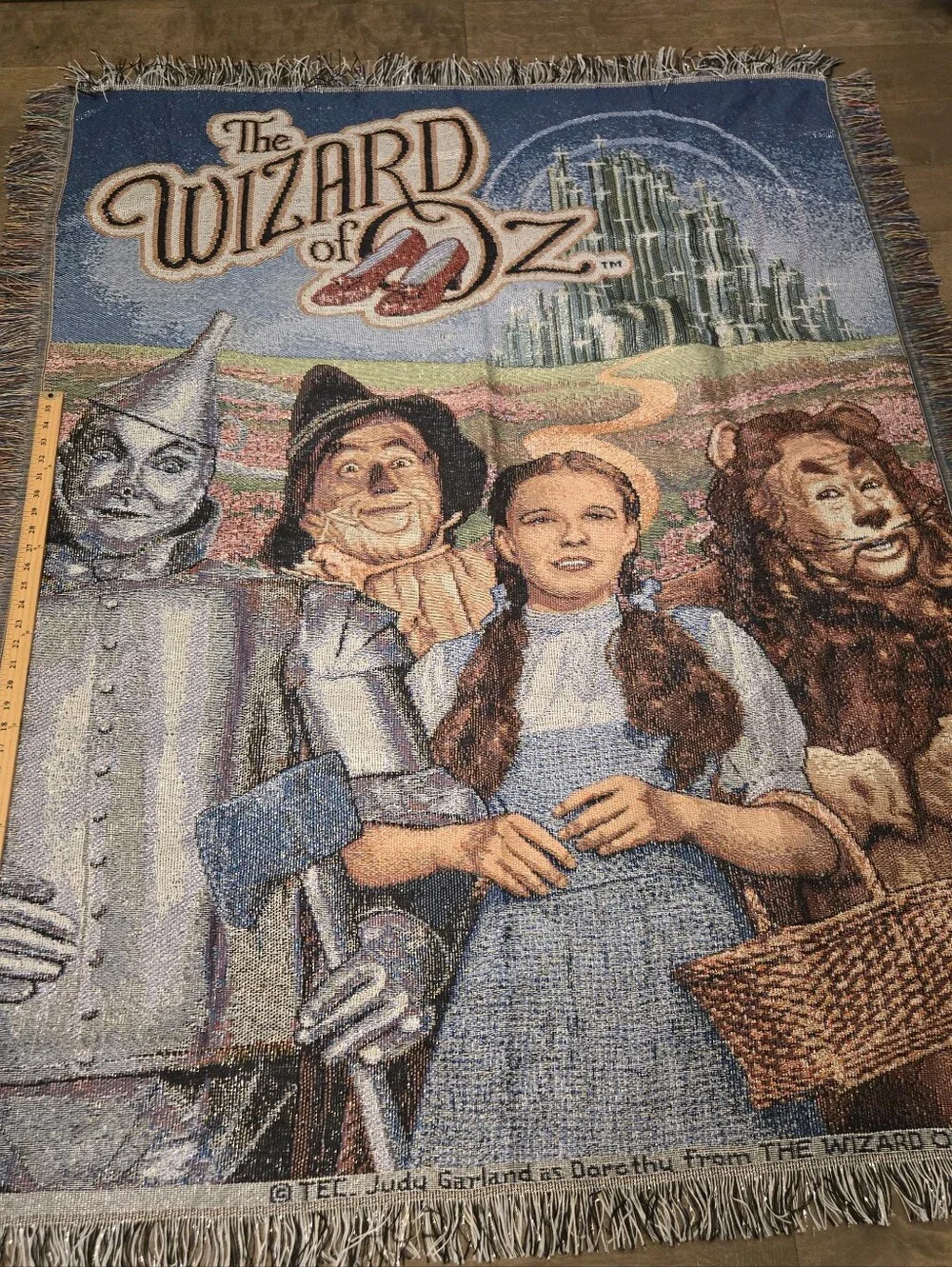 Wizard Of OZ Throw Blanket, New, Couch Throw, Tapestry Blanket, NWT